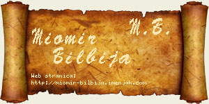 Miomir Bilbija vizit kartica